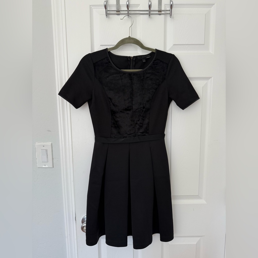 Elie Tahari for DesigNation Mixed-Media Fit & Flare Dress
